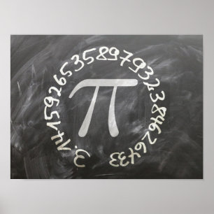 Poster Ensino De Chalkboard Pi Day Pi Day