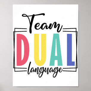 Poster Ensino de Linguagem Dupla da Equipe de Esquadrão E