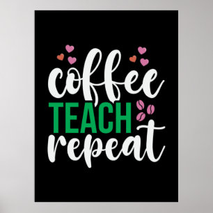 Poster Ensino do Café de Arte do Professor Repetir