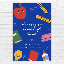 Poster Ensino é uma obra de professor personalizado de co