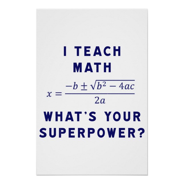 Póster Ensino Matemática, qual é o seu superpoder? (Frente)