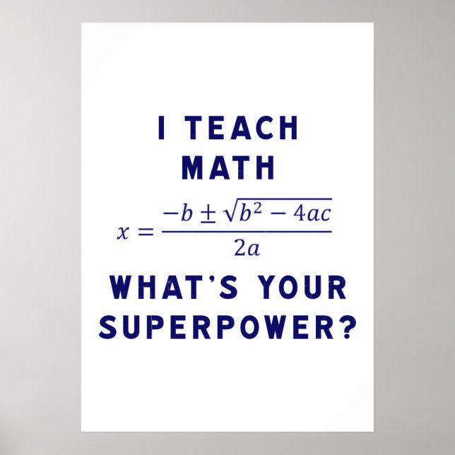 Póster Ensino Matemática, qual é o seu superpoder? (Frente)