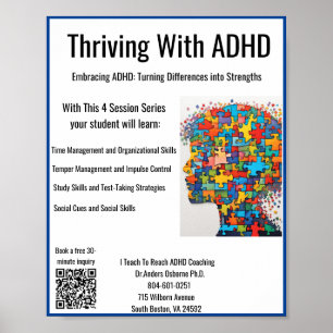 Poster Ensino-me para alcançar o Treinamento em ADHD*pros