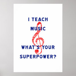 Póster Ensino Música Qual é o seu superpoder