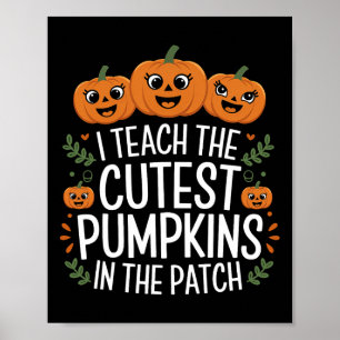 Poster Ensino Os Pumpkins Mais Bonitos No Patch Autumn Fa