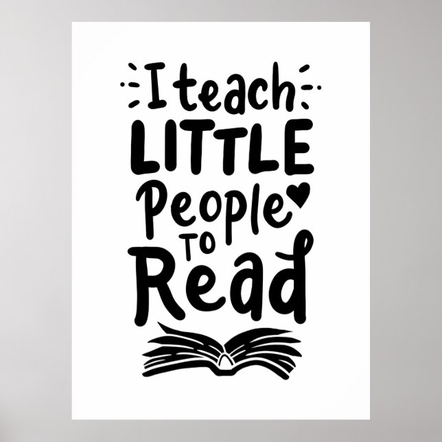 Poster Ensino Pequenas Pessoas Para Ler (Frente)