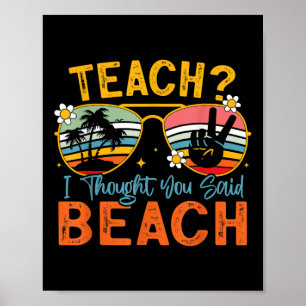 Poster Ensino Que Disse Professor De Praia Summer Vaca