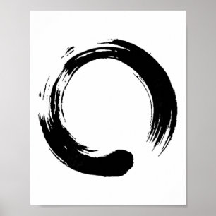 Poster Enso, Zen, Círculo, Símbolo, Budismo, Buda, Medit