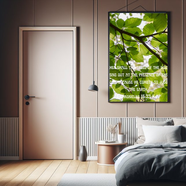 Poster Então, a árvore deve cantar fé (Faith poster for her.)