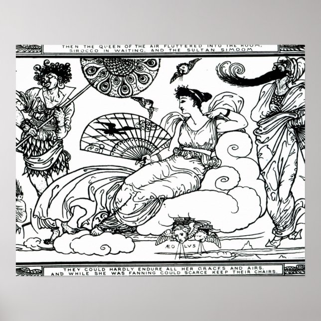 Póster "Então a Rainha do Ar Arrastou-se na Sala (Frente)