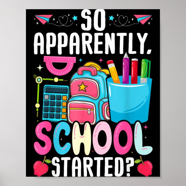 Poster Então Aparentemente a Escola Começou Design Divert (Frente)