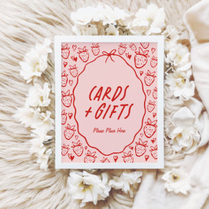 Poster Então Berry Sweet Whimsical Coquette Cards & Gifts