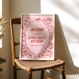 Poster Então Berry Sweet Whimsical Girls Coquette Anivers