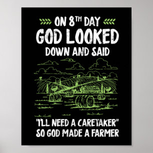 Poster Então Deus Fez Uma Agricultura De Vida Agrícola