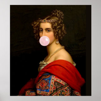 Poster Então, Goma-Bolha Rosa Extra Diva