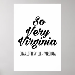Poster Então, Muito Virgínia - Charlottesville, Virgín