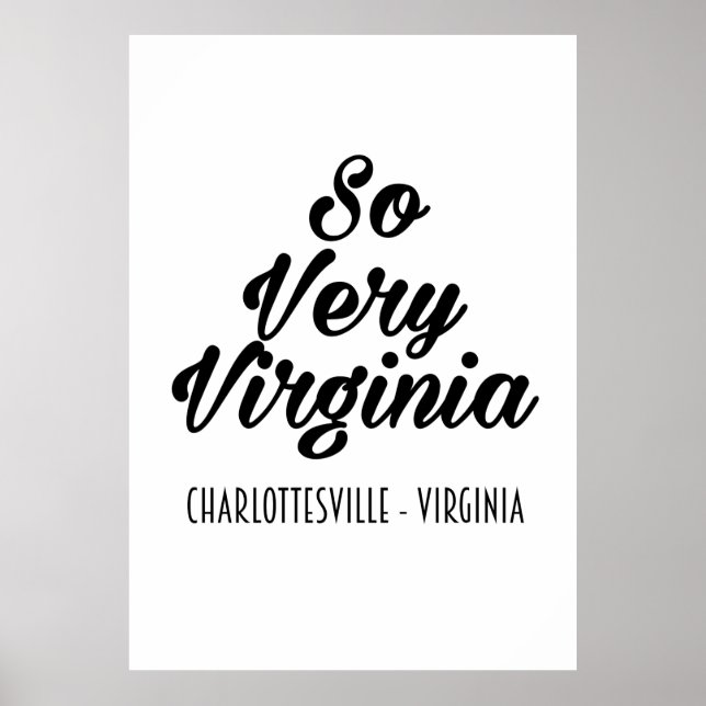 Poster Então, Muito Virgínia - Charlottesville, Virgínia, (Frente)
