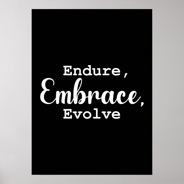 Poster Entender, Embraçar, Evoluir - Gym, Hustle, Sucesso (Frente)