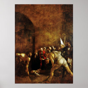 Póster Enterro do santo Lucy por Caravaggio (1608)