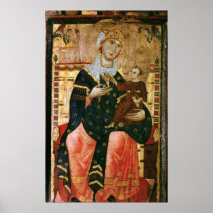 Póster Enthroned Madonna and Child, c.1260