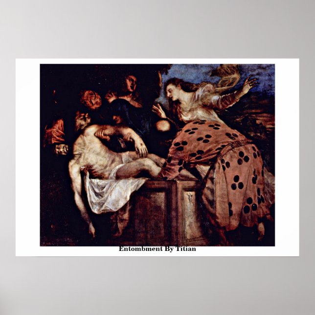 Póster Entombamento Por Titian (Frente)