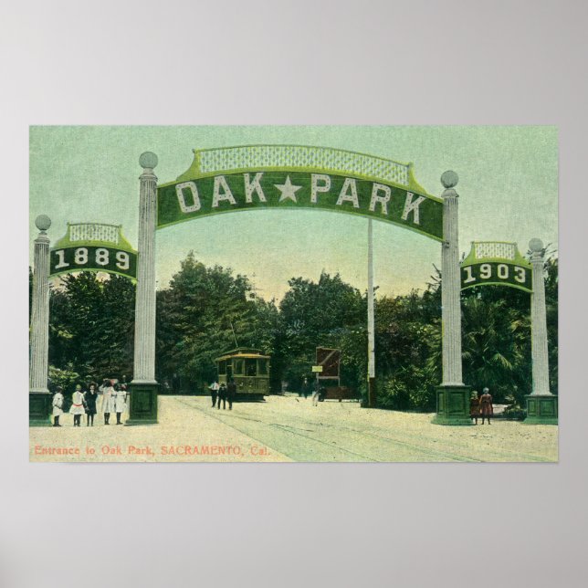 Póster Entrada à Vista de Oak Park (Frente)
