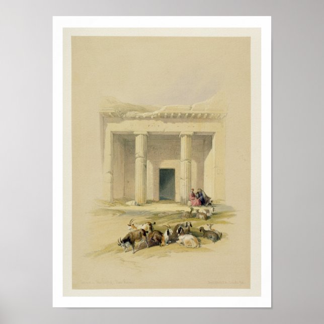Póster Entrada às Cavernas de Bani Hasan, do Egito (Frente)