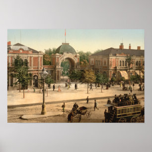 Póster Entrada Copenhaga do parque de Tivoli