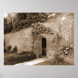 Póster Entrada cor-de-rosa do arco