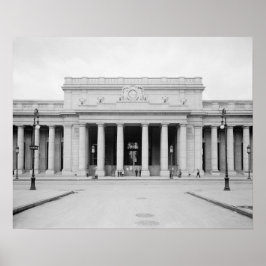 Póster Entrada da Estação Penn, 1910. Foto Antiga