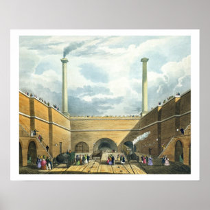 Póster Entrada da estrada de ferro no monte da borda,