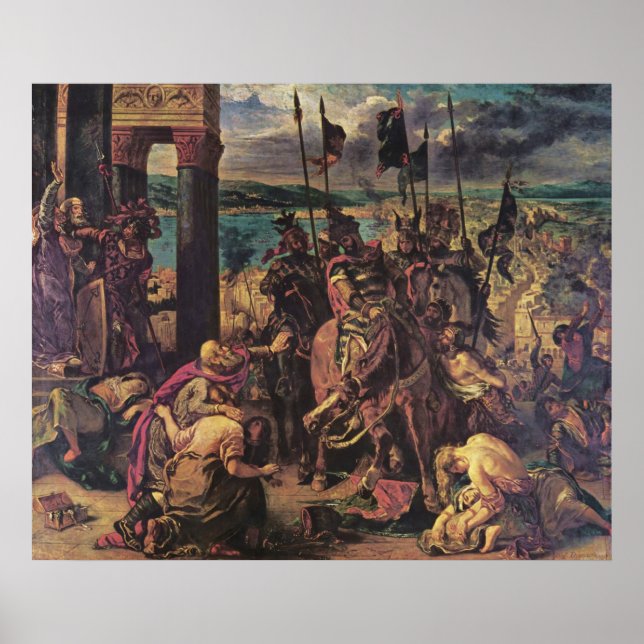 Póster Entrada das Cruzadas em Constantinopla (Frente)