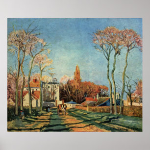 Poster Entrada de Camille Pissarro à vila 1872 de Voisin