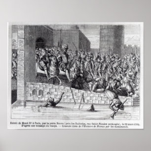 Póster Entrada de Henri IV em Paris