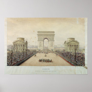 Póster Entrada de Napoleon III em Paris