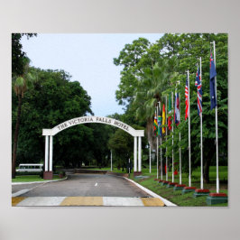 Póster Entrada do Hotel Victoria Falls 10 x 8 polegadas