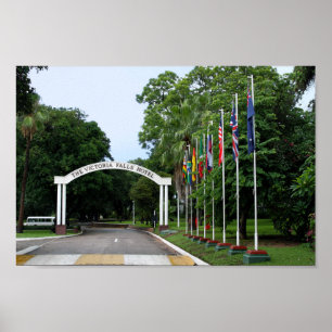 Póster Entrada do Hotel Victoria Falls 12 x 8 polegadas