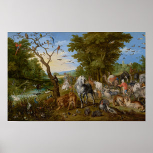 Poster Entrada dos animais na arca de Noé (1613)
