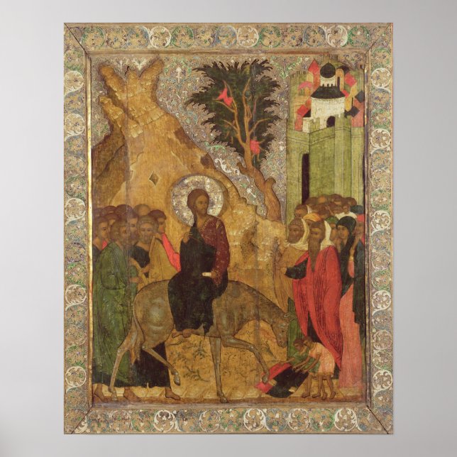 Póster Entrada em Jerusalém, Escola de Moscou (Frente)