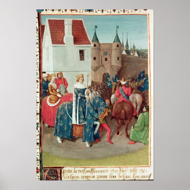 Poster Entrada em Paris do Rei Jean II Le Bon (Frente)