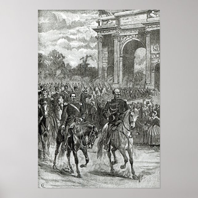 Póster Entrada Napoleão III e Victor Emmanuel (Frente)