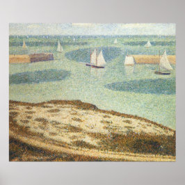 Poster Entrada no porto por Georges Seurat, Vintage Art