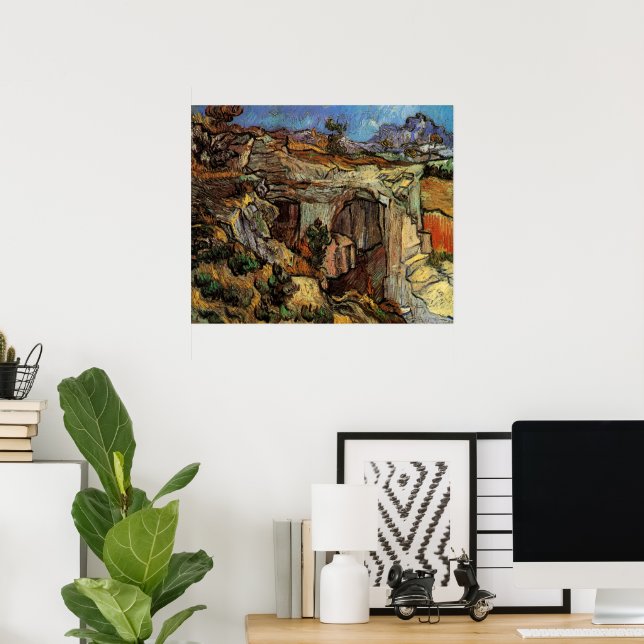 Póster Entrada no Quarry, Santo-Remy de Vincent van Gogh (Escritório em casa)