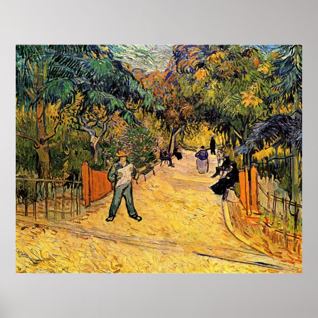 Poster Entrada para o Parque Público por Vincent van Gogh (Frente)