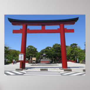 Poster Entrada principal do Kamakura a Tsurugaoka Hachima