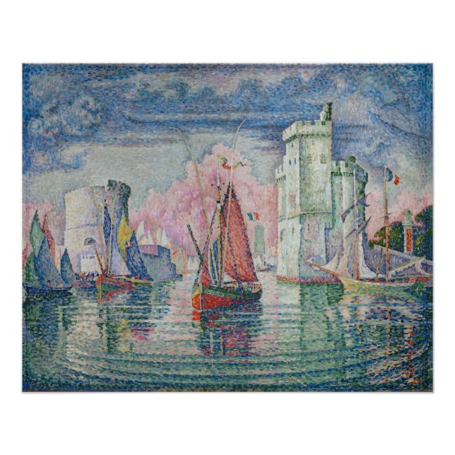 Póster Entrance of La Rochelle Harbor, Paul Signac (Frente)