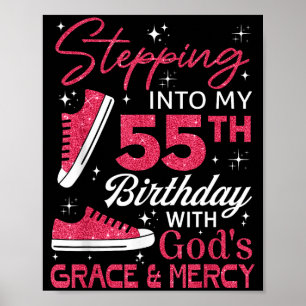 Poster Entrando Em Meu 55º Aniversário Com A Graça De Deu