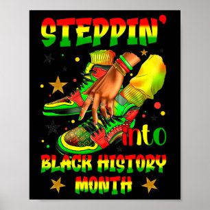 Poster Entrando no Mês da História Negra Meninas Mulheres