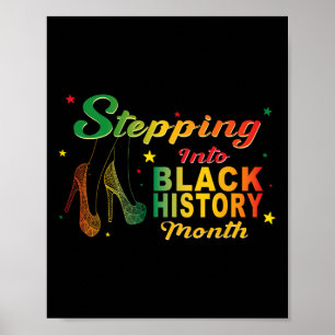 Poster Entrando no Mês da História Negra Salto Alto Afric