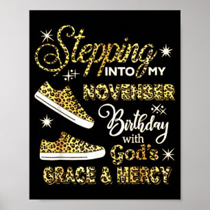 Poster Entrando No Meu Aniversário De Novembro Leopardo D